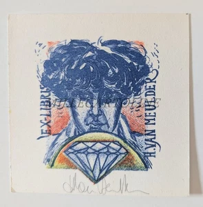 H. VAN MEULDER - Autografo Ex Libris - Picture 1 of 2