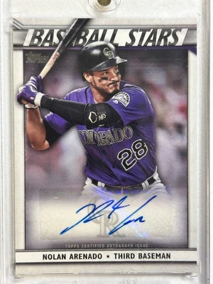 Nolan Arenado AUTO Topps Baseball Stars 2020 Certified Autograph Signature HOF - Image 1 of 2