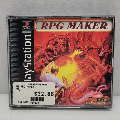 RPG Maker (Sony PlayStation 1, 2000) With Manual PS1  - Image 1 of 4
