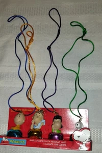 Charlie Brown Peanuts Christmas Jingle Buddies Bells 2006 Ornaments Snoopy Hangs - Picture 1 of 11