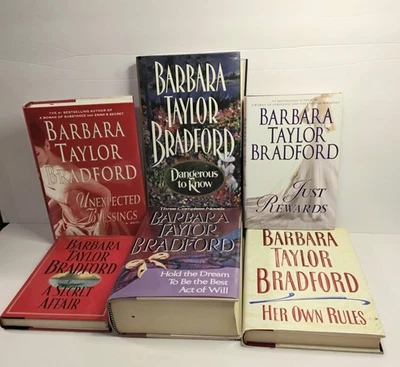 Barbara Taylor Bradford Lot Of 6 Hardcover books: 8 Complete Novels  (1985-2007) - Image 1 of 4