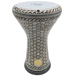 The 17'' Egyptian Legend Mother of pearl Gawharet El Fan Darbuka Doumbek - Picture 1 of 8