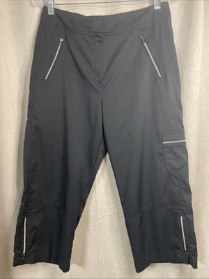 Tail Tech Performance Golf Capri - Black/Multi Zippered Pockets - Women’s Size 8 - Image 1 of 4
