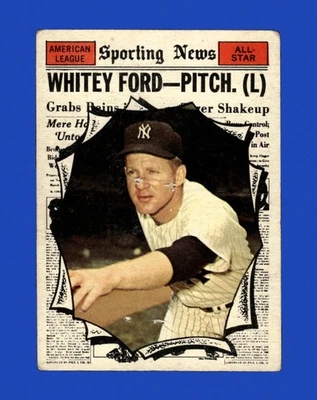 1961 Topps Set-Break #586 Whitey Ford LOW GRADE (filler) *GMCARDS* - Image 1 of 2