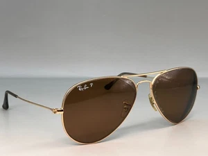 Ray Ban Sunglasses FRAMES RB3025 Aviator Large Metal 001/51 Italy 58-14 Gold - Picture 1 of 15