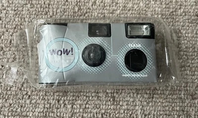Wow! Silver 35mm Single Use Film Camera Compact Built-In Flash Exp 02/2021 - Image 1 of 3