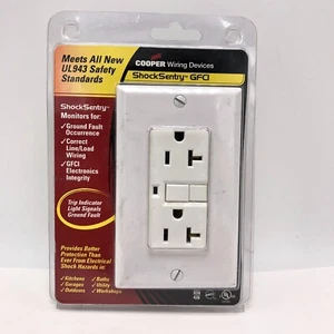 Cooper Kabelgeräte ShockSentry GFCI Stecker mit Wandplatte - Bild 1 von 3