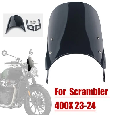 Motorcycle Black Windshield Windscreen For Triumph Bonneville 01-17 SE T100 T120 - Image 1 of 4