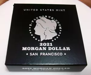 2021 S Morgan Silver Dollar OGP US Mint Box w/ COA + Free Capsule -Empty/No Coin - Picture 1 of 1