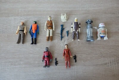 Lote 8 Figuras de Acción Vintage Star Wars 1977-1980 Arma 3.75" R5-D4 Leia Años 70 80 Foto 1 de 4