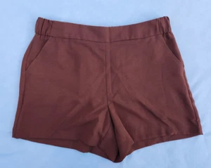 Nine West Women's Mid-Rise Pull-On Soft Shorts Size Large Cocoa Loco NWT - Picture 1 of 8