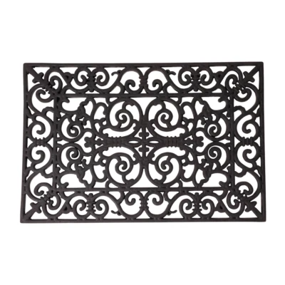 Gummi Fußmatte Landhausstil 70x45cm Türmatte Fussabtreter eckig Schmutzfangmatte - Bild 1 von 4