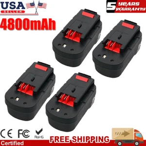 1~4Pack 18V for Black and Decker HPB18 18 Volt 4.8Ah Battery HPB18-OPE 244760-00 - Picture 1 of 13