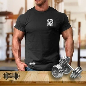 Work For It T Shirt Pocket Gym Clothing Bodybuilding Training Workout Boxing Top - Picture 1 of 10