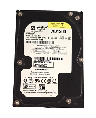Western Digital WD1200JD-00HBB0 120GB 7200 RPM SATA 3.5″ Hard Drive - Image 1 of 3