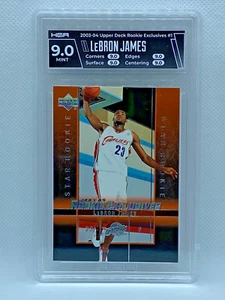 LeBron James 2003-04 Upper Deck Rookie Exclusive #1 (first one) HGA 9 MINT - Bild 1 von 2