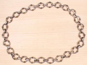 Collar de eslabones de cadena vintage de plata esterlina y cobre Taxco México X623D - Imagen 1 de 3