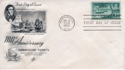 US FDC #1021 Artcraft 1953 Washington DC Opening of Japan Perry's Visit ST3265 - Image 1 of 2