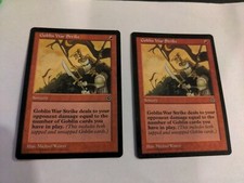 MTG Goblin War Strike Portal Second Age Regular Common x2