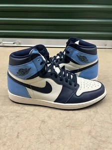 Jordan 1 Retro OG High Obsidian UNC 2019 Size 13 WORN 555088-140 Authentic - Picture 1 of 8