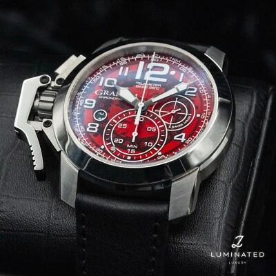 Graham Chronofighter Cronógrafo Esfera Roja Acero Inoxidable Automático Foto 1 de 4