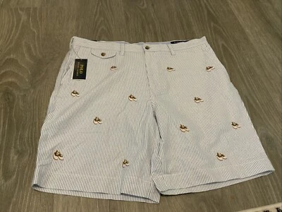 Polo Ralph Lauren Pantalones Cortos Bordados Golf Oxford Zapatos Para Hombre Talla: 38 Nuevos con Etiquetas 9” Foto 1 de 4