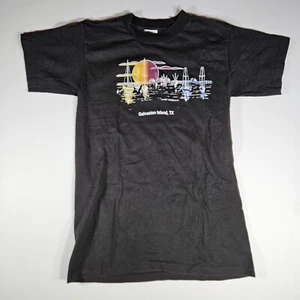 Vintage Galveston Island, TX T-Shirt By Myrtlewear Made In USA Single Stitch M - Picture 1 of 12