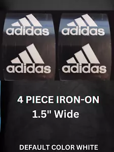 ️ 1,5 Zoll weiß Adidas Bügeleisen: 4er Set - Bild 1 von 2
