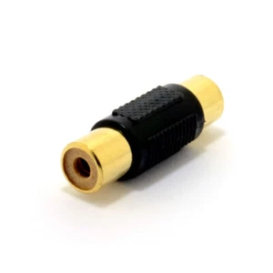 Single RCA Phono COUPLER 1 x RCA Female to 1 x RCA F Gold - Afbeelding 1 van 3