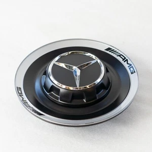 Mercedes Benz S63 SL63 E53 GLC63 EQS53 AMG Dull black center cap wheel hub cover - Picture 1 of 17