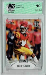 Tyler Vaughns 2021 Leaf Football #25 Rookie Card PGI 10 - Picture 1 of 1