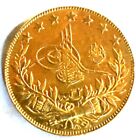  PIÈCE D'OR EMPIRE OTTOMAN TURQUIE ANCIEN TEMPS 100 Kurush SULTAN HAMIT