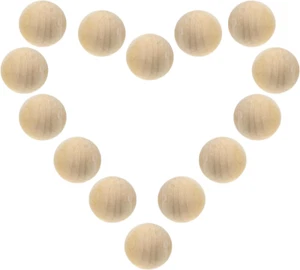 50Pcs 1 Inch Unfinished Natural Wooden Balls, 25Mm round Wood Craft Spheres for - Picture 1 of 7