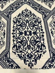 Ralph Lauren Sham STANDARD Medaillon Geometrisch Blau Weiß SINGLE - Bild 1 von 8