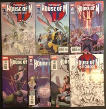 House of M (2005) 1 2 4 5 7 + #1 Directors Cut & Sketch book lot of 7