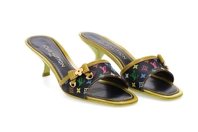 7963/LOUIS VUITTON MONOGRAMA FEMININO BK QUADRO MULTICOLORIDO MULA tamanho 36.5 - Imagem 1 de 4