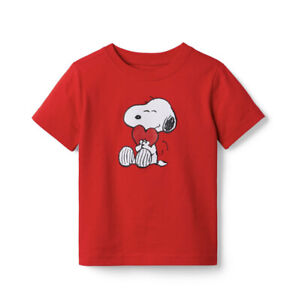 NWT Janie and Jack  Valentines Peanuts Snoopy Tee T-Shirt Red Size 12