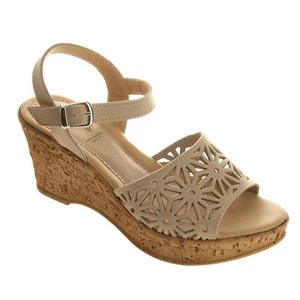 Spring Step Womens Amelie Wedge 1/4 Strap Sandal - Picture 1 of 6