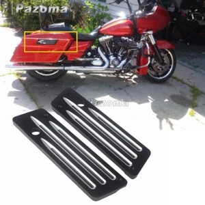 For Harley Street Glide Road King CVO Models Saddlebag Latch Cover Black 1993-13 - Picture 1 of 8
