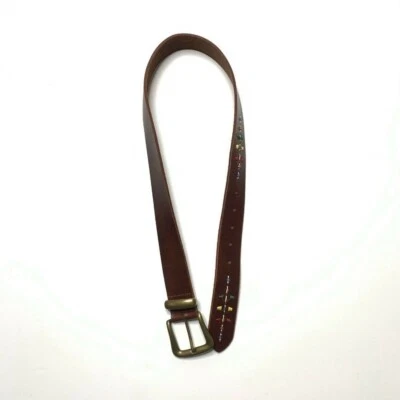 Cinturón FOSSIL Mujer Talla Mediana Cuero Marrón Bordado Cuentas BT9109 Foto 1 de 4