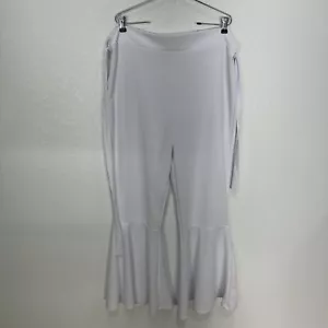 Park Avenue Bell Hems White Pull On Pants Womens Plus Size 2X Casual - Picture 1 of 16