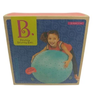 Large Kids Pouncy Bouncy Activity Ball Blue Exercise Bounce Toy 26” diameter. - Picture 1 of 5