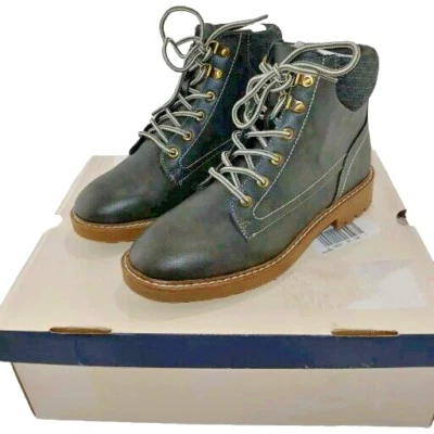 ST JOHNS BAY Mujer DURHAM Botines con Cordones Zapato Talla 6 M Cazador Verde NUEVO Foto 1 de 4