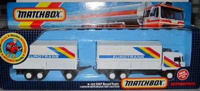 MATCHBOX SUPERKINGS K-122 DAF 'EUROTRANS' ROAD TRAIN TRUCK - MINT / PERFECT MIB - Image 1 of 4