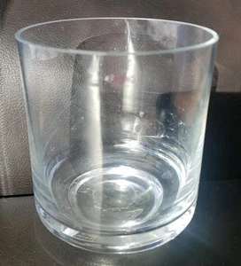 KROSNO Crate & Barrel “Taylor” Hurricane 4.5” Tall, 3.75” Diameter Poland Glass - Picture 1 of 4