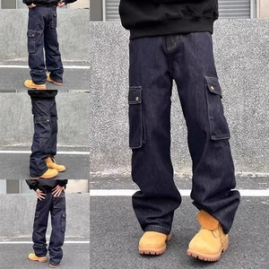 Mens Casual Loose Fit Cargo Pants with Multiple Pockets for Spring and Summer - Picture 1 of 72