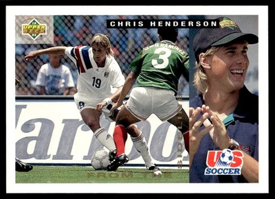 Copa Mundial Upper Deck 1993 vista previa (inglés/español) Chris Henderson EE. UU. #151 Foto 1 de 2