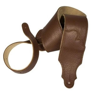 **Franklin 3" Correa para Guitarra/Bajo CARAMELO CON COSTURAS DORADAS EXTREMOS DE CUERO FSW-CA-G - Imagen 1 de 6