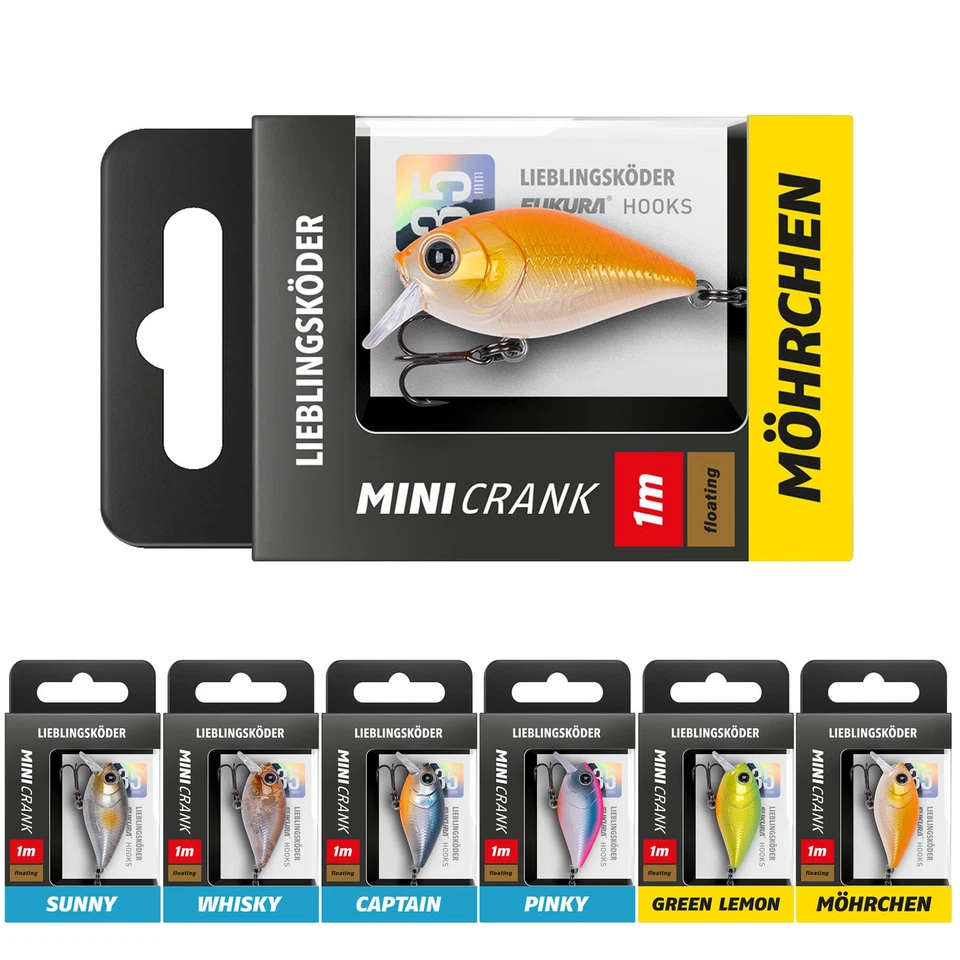 Lieblingsköder Mini Crank 3,5cm 3,6g 1,0m Crankbait Wobbler Barsch Forelle Döbel - Bild 1 von 1