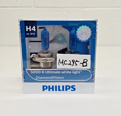 Tried-on 2X Philips H4 9003 DiamondVision Halogen Headlight Bulbs 12342DV 60/55W - Image 1 of 4